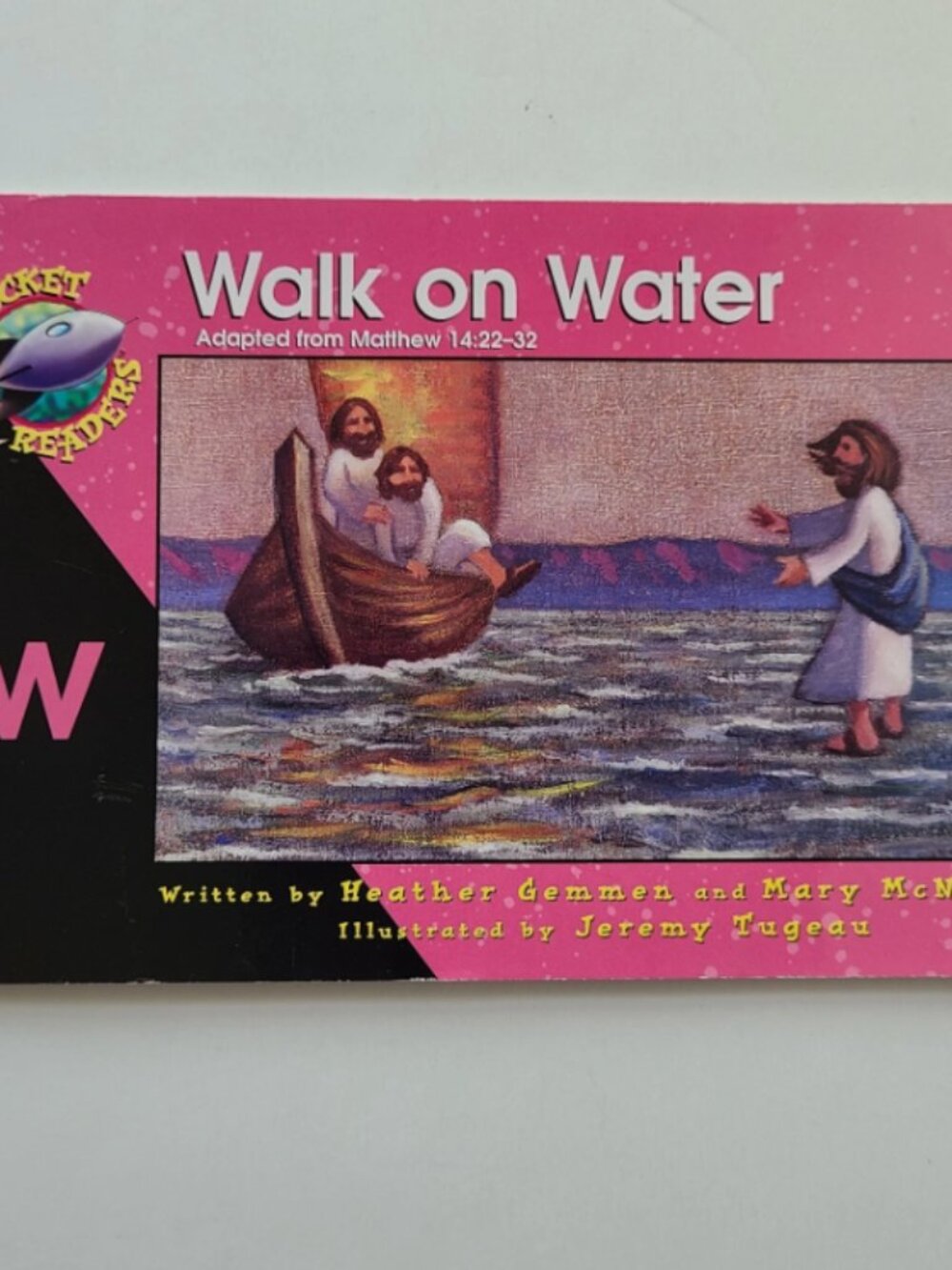 5/$15 Kids Book Walk on Water Rocket Readers Pre-level 1 Early Reader Bible-Base